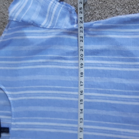 Ellen Tracy Linen Short Sleeve Blouse XL - Picture 6 of 7